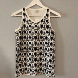 NWT JCREW FLOWER EMBROIDERY TOP SIZE:XXS